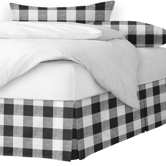 Lumberjack Check White-Black Bedskirt