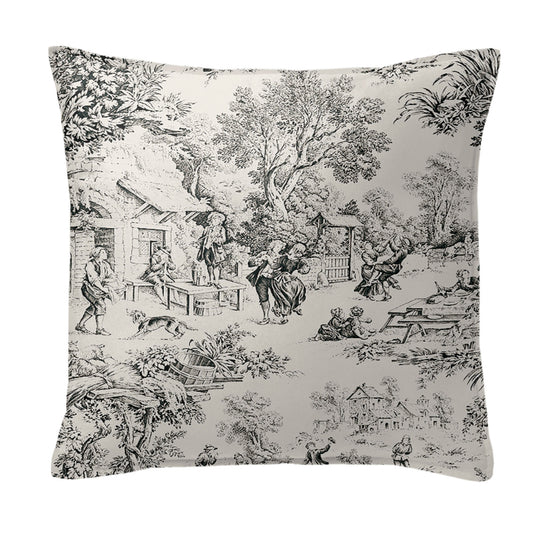 Maison Toile Black Decorative Pillows