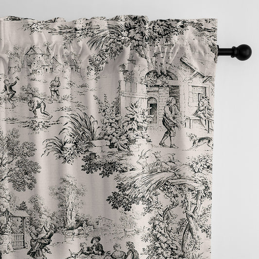 Maison Toile Black Pole Top Drapes