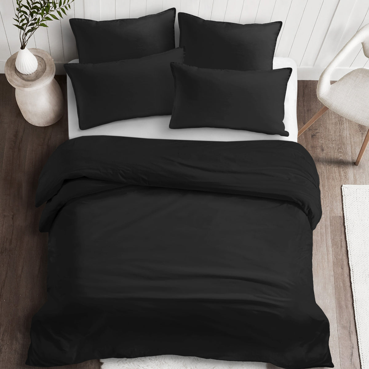 Marcus Black Duvet Cover Set