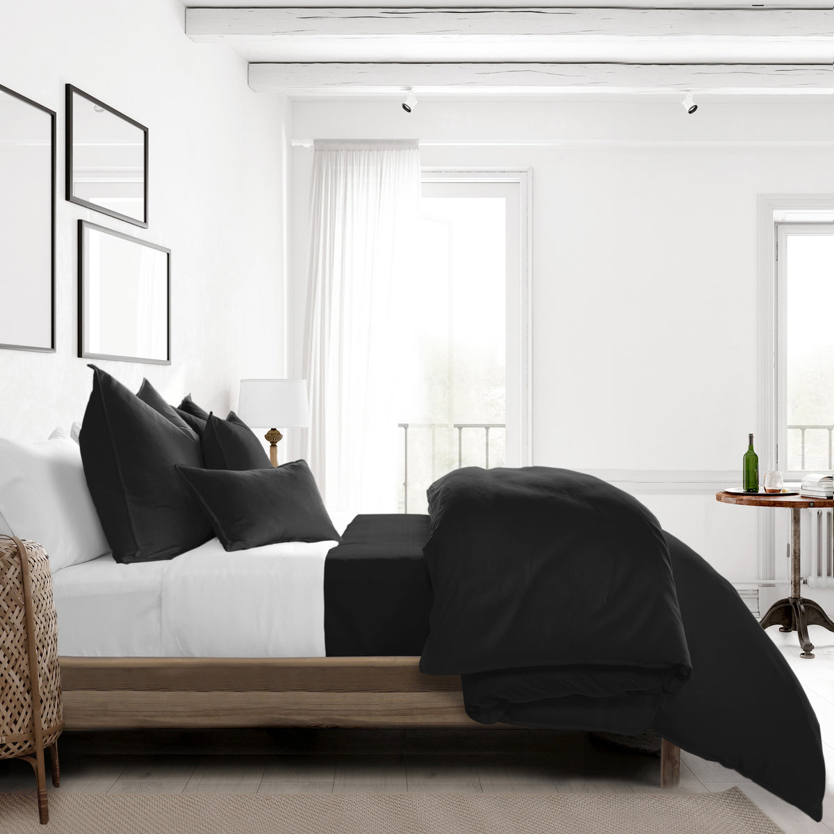 Marcus Black Duvet Cover Set