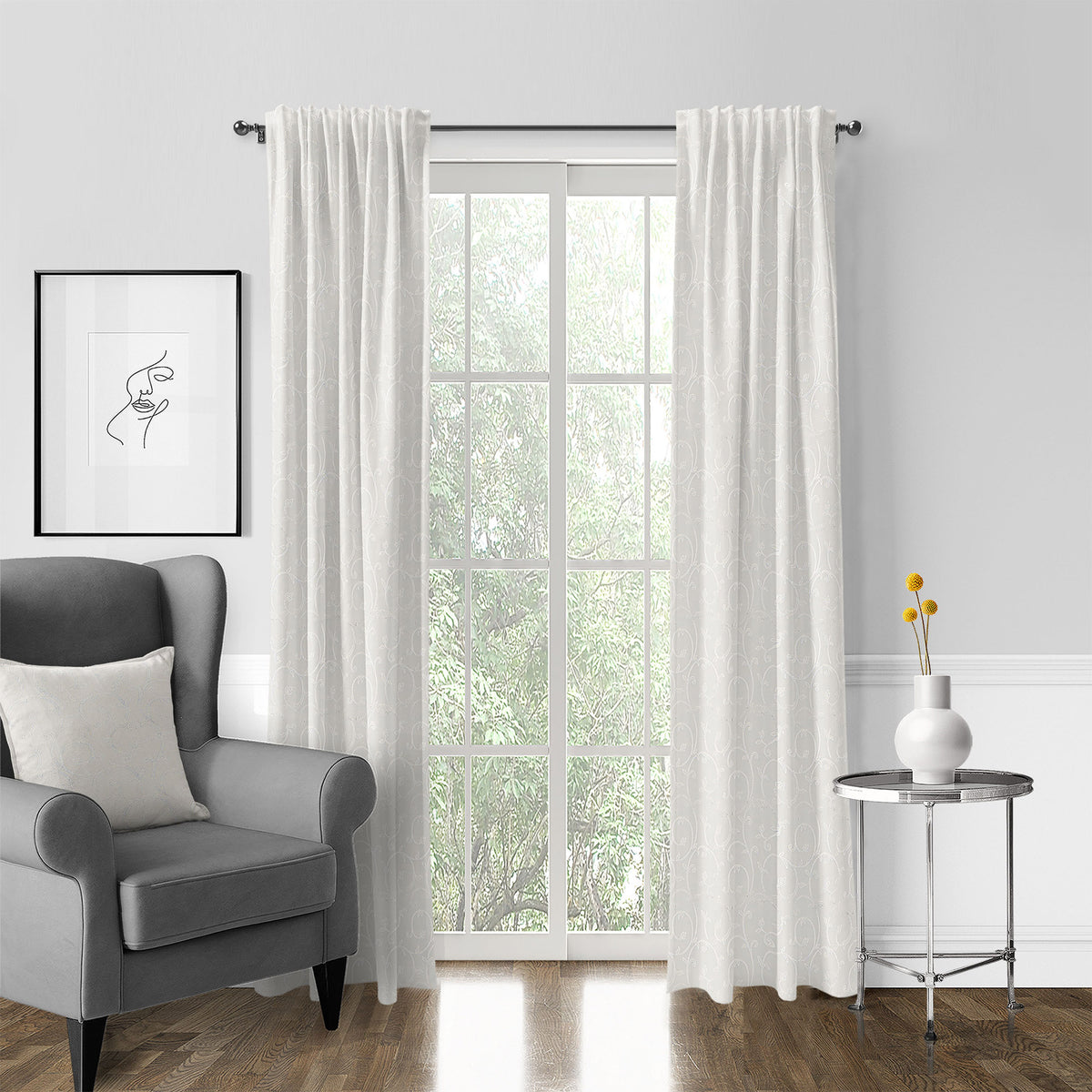 Marlene Alabaster Pole Top Drapes