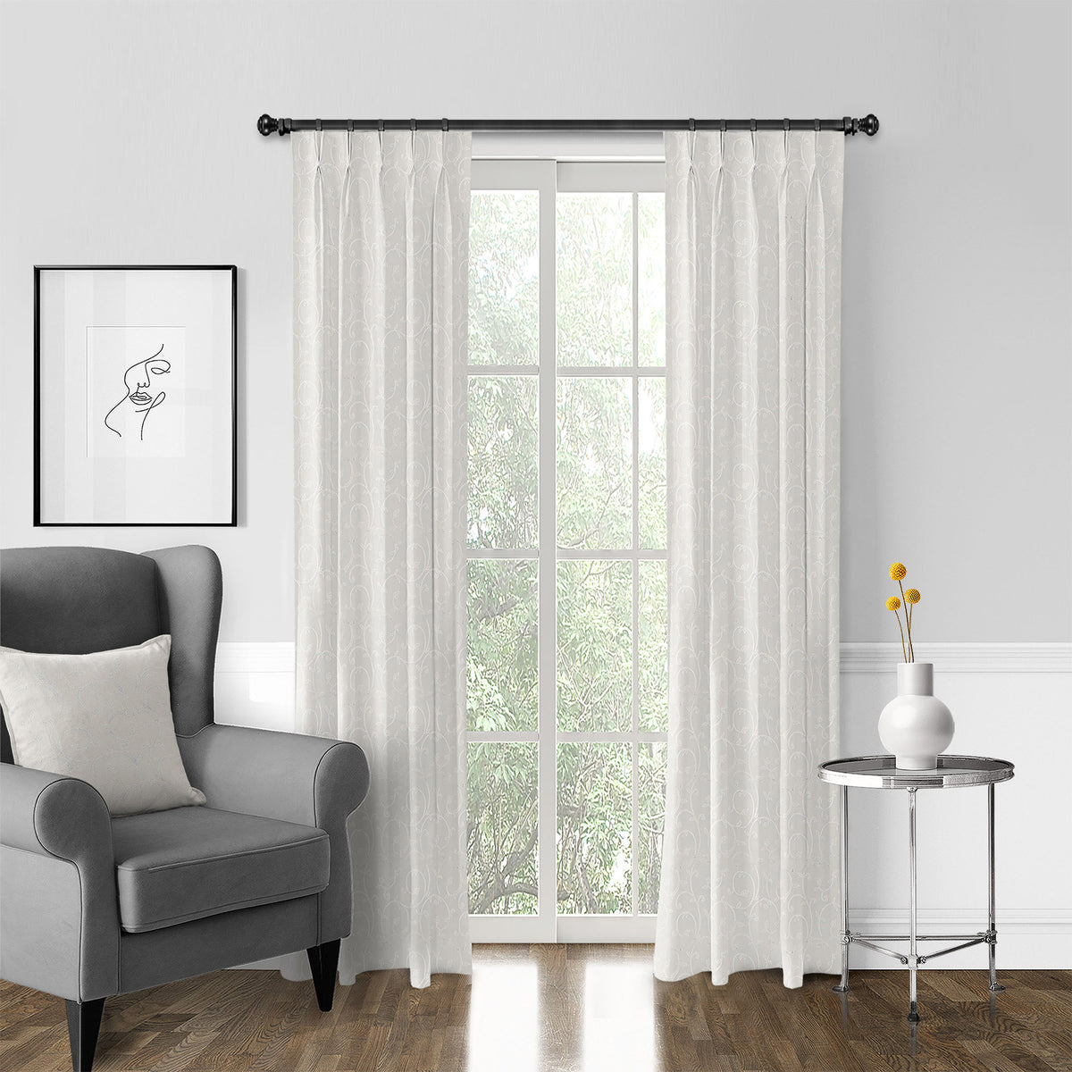 Marlene Alabaster Pinch Pleat Drapes