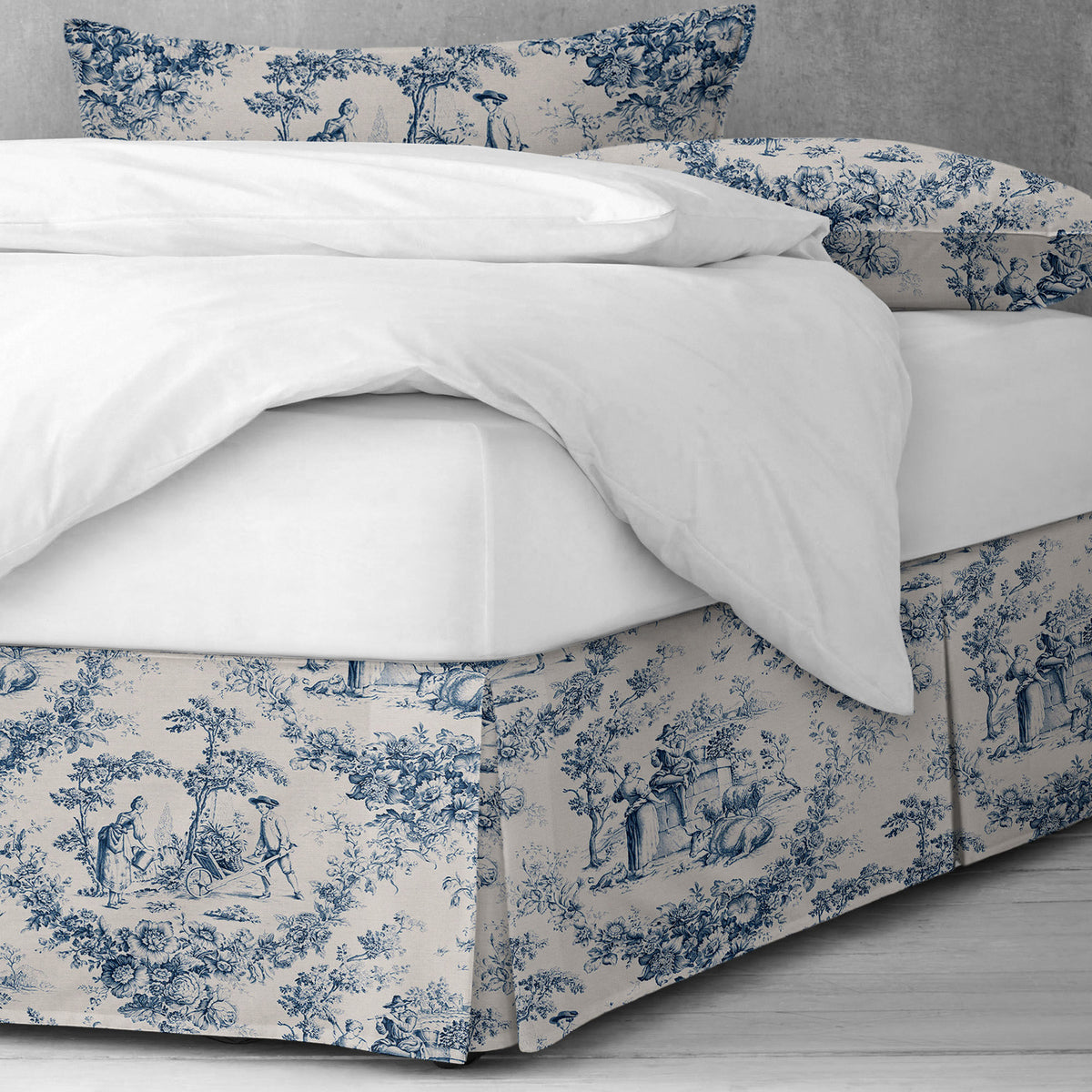Mason Navy Bedskirt