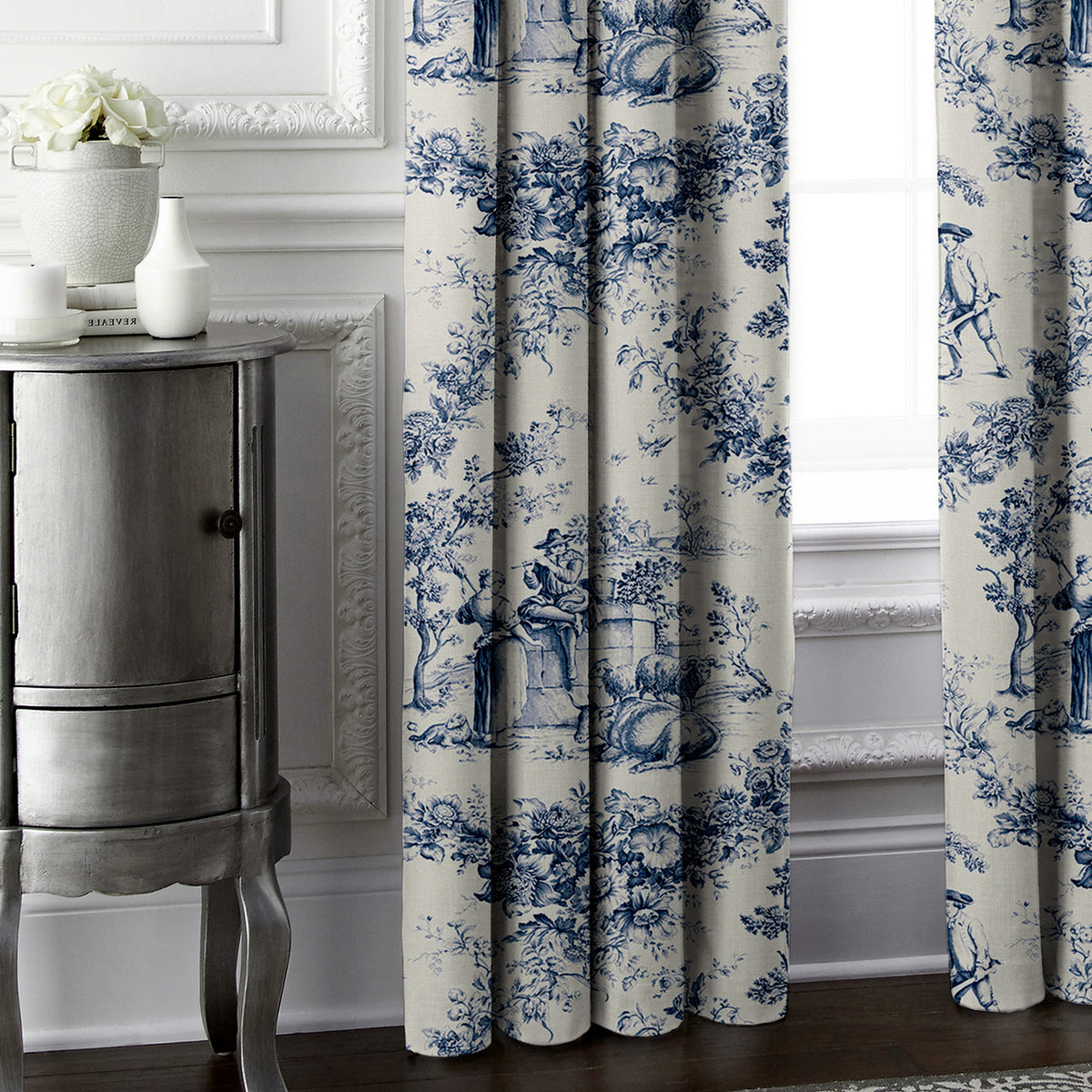 Mason Navy Pinch Pleat Drapes