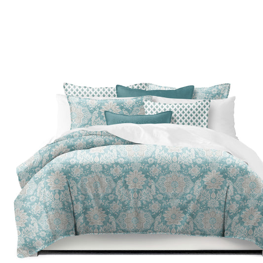 Osha Aqua-Teal Duvet Cover Set