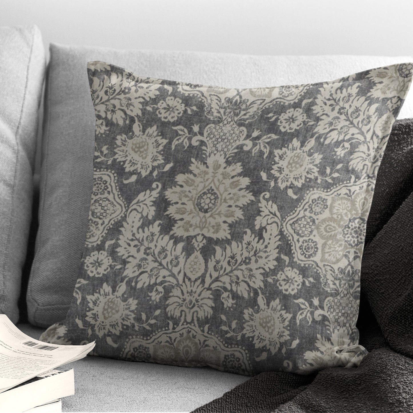 Osha Mocha-Charcoal Decorative Pillows