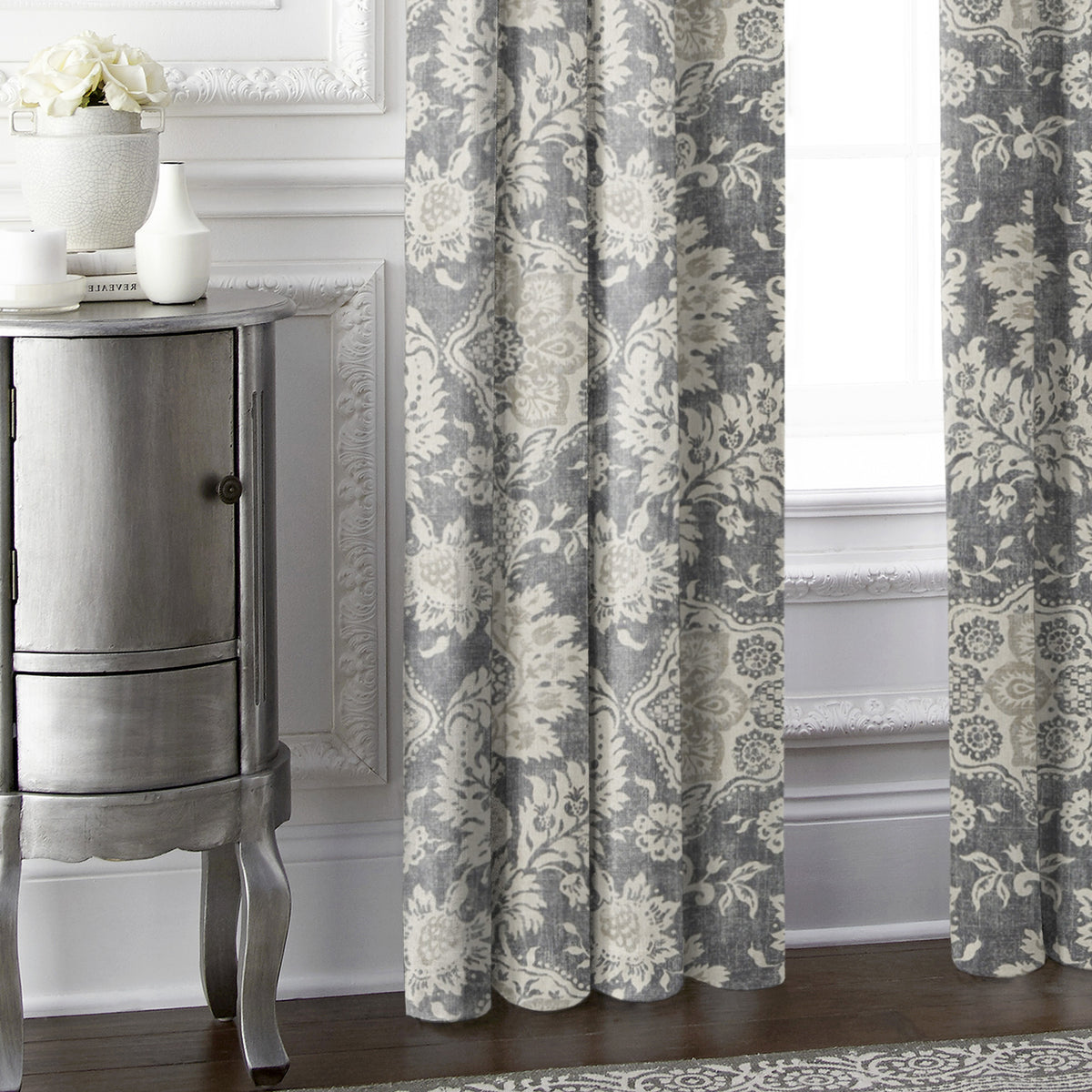 Osha Mocha-Charcoal Pole Top Drapes