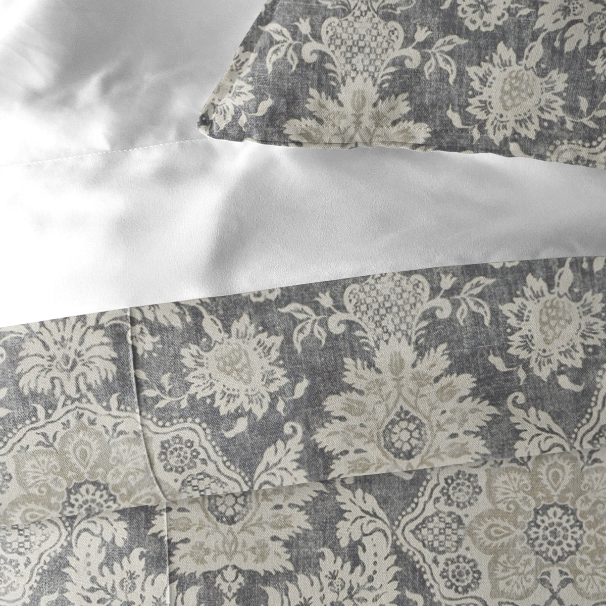 Osha Mocha-Charcoal Duvet Cover Set