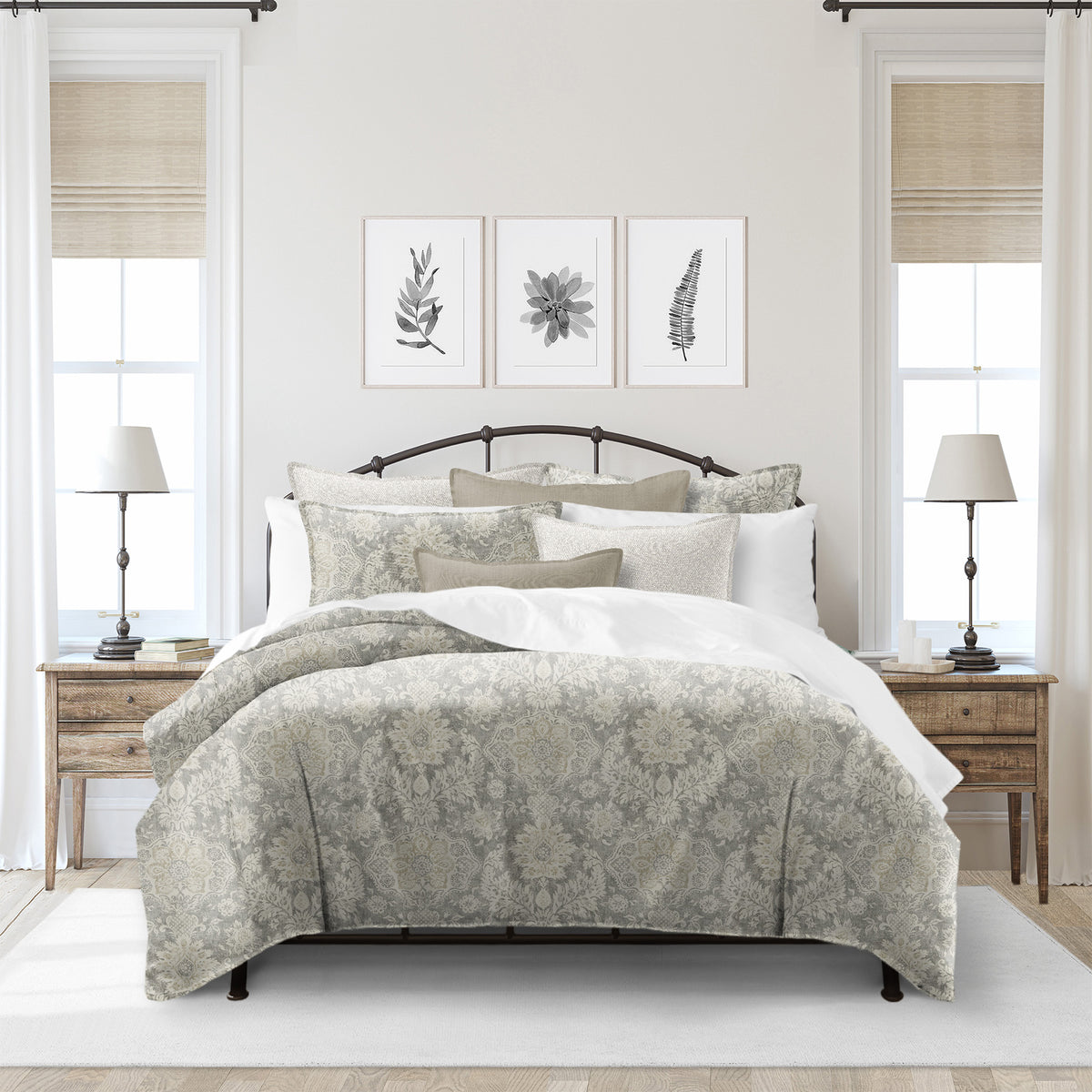 Osha Taupe-Beige Duvet Cover Set