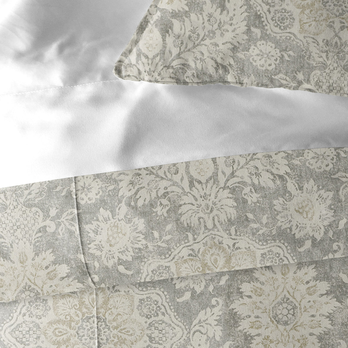 Osha Taupe-Beige Duvet Cover Set