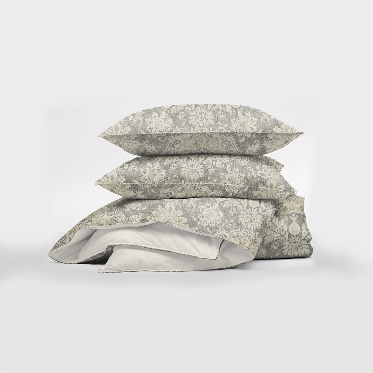Osha Taupe-Beige Duvet Cover Set