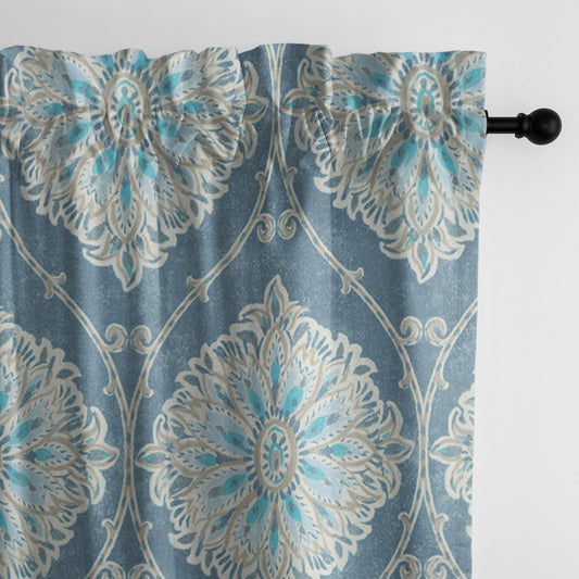 Bellamy Blue Pole Top Drapes