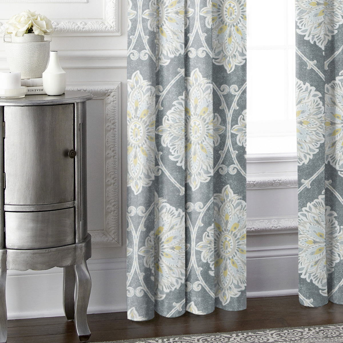 Bellamy Gray Pinch Pleat Drapes