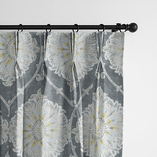 Bellamy Gray Pinch Pleat Drapes