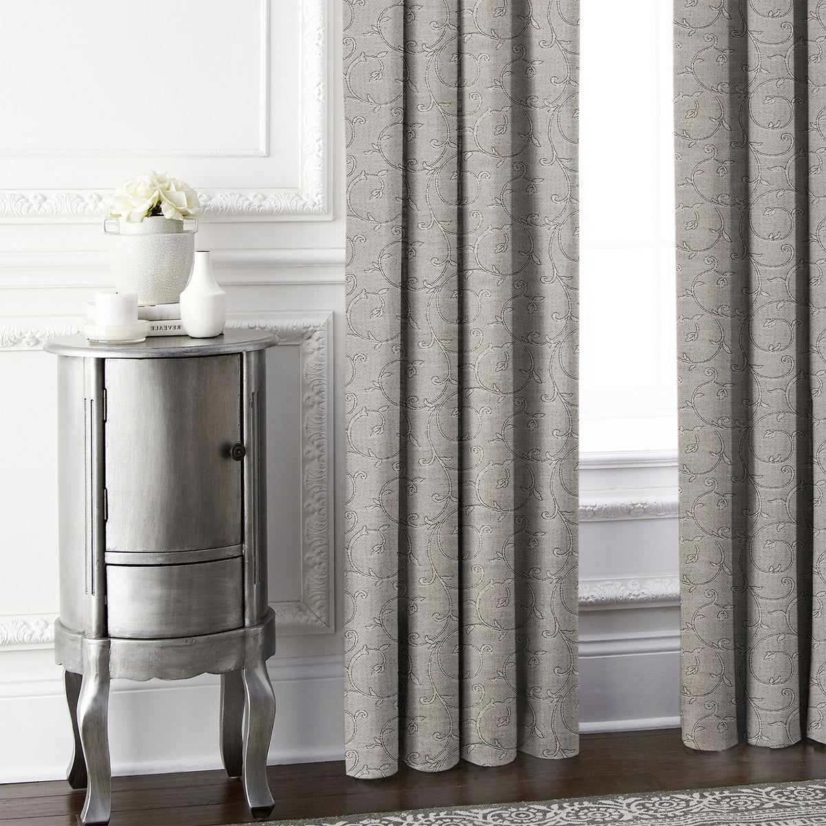 Nadine Mink Pinch Pleat Drapes