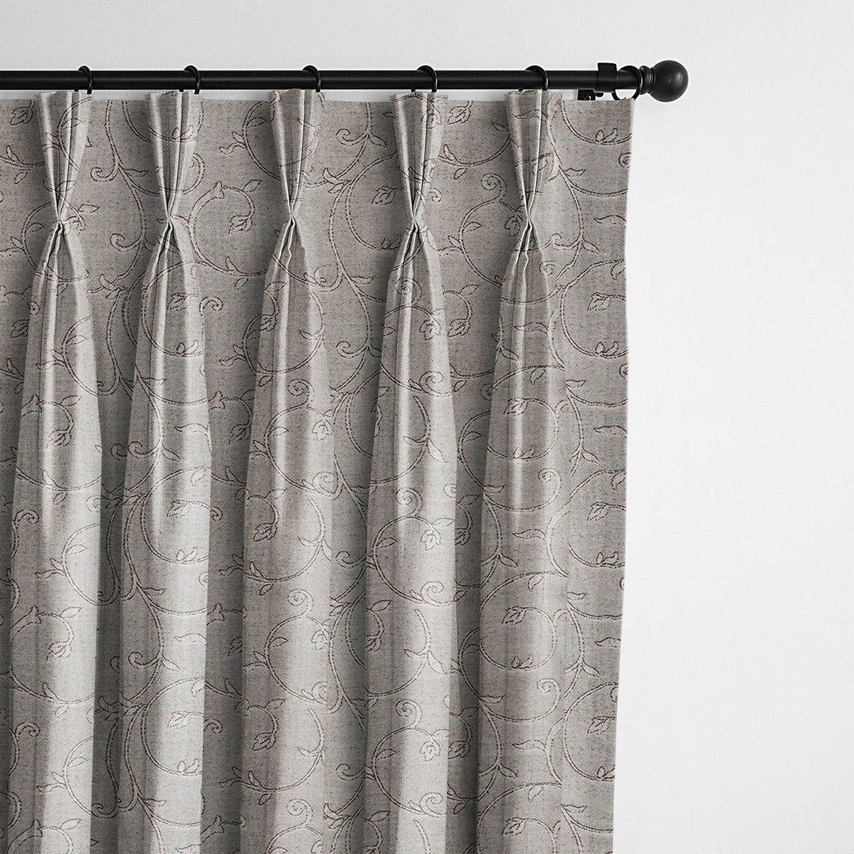 Nadine Mink Pinch Pleat Drapes