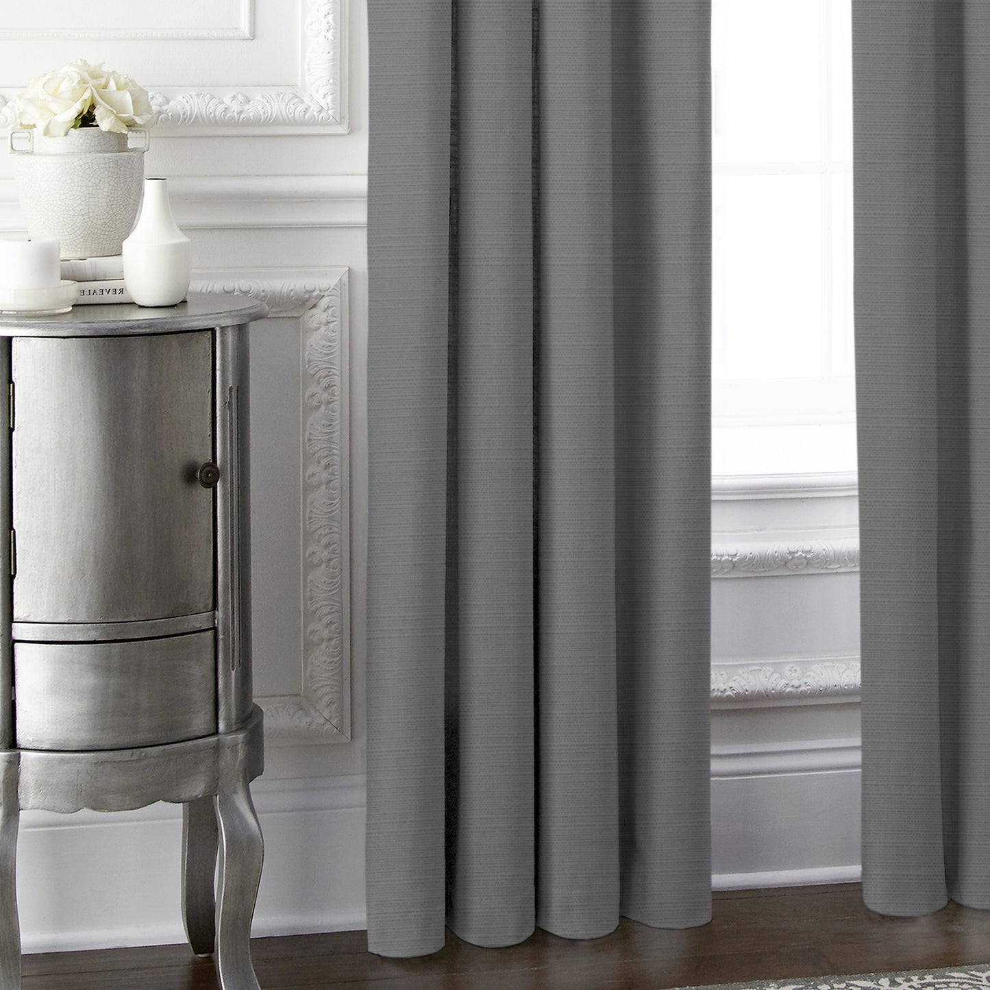 Nova Charcoal Pinch Pleat Drapes