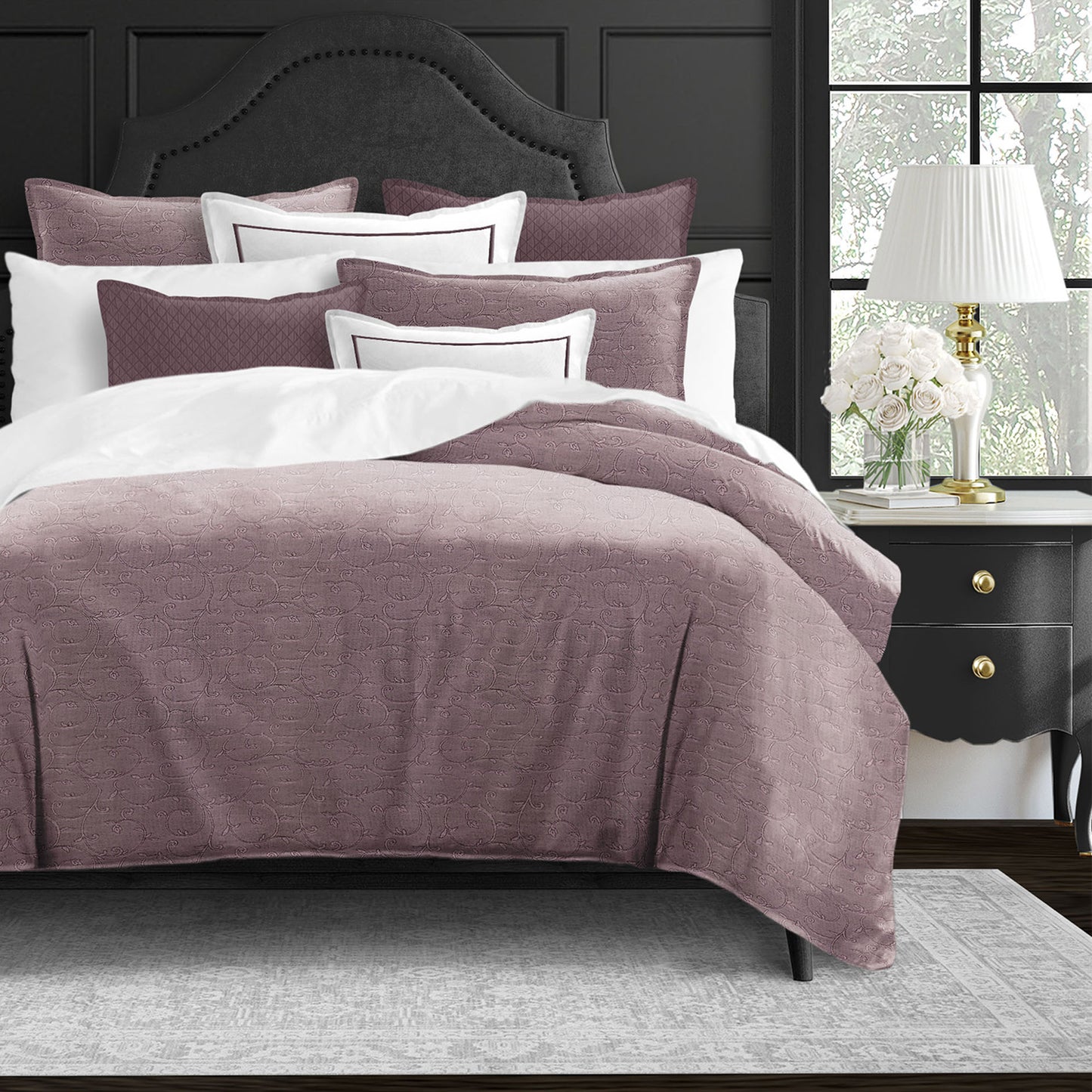 Nuha Plum Duvet Cover Set