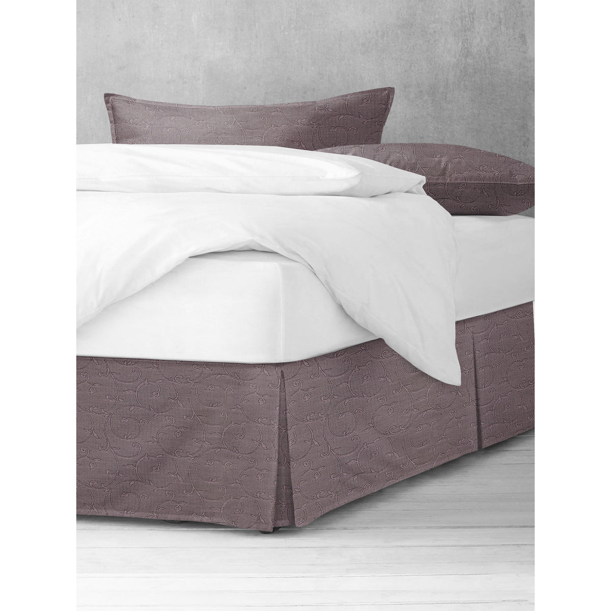 Nuha Plum Bedskirt