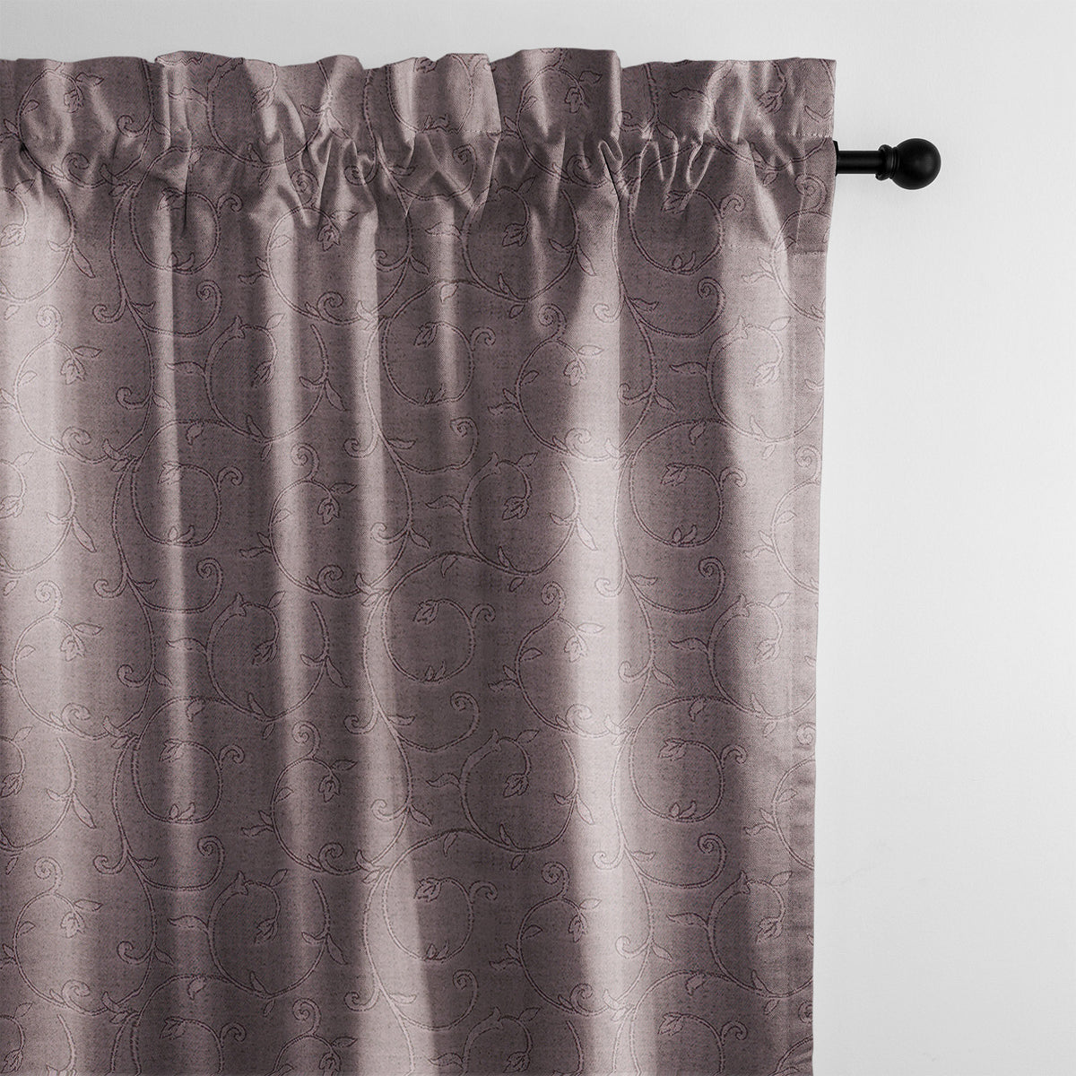 Nuha Plum Pole Top Drapes