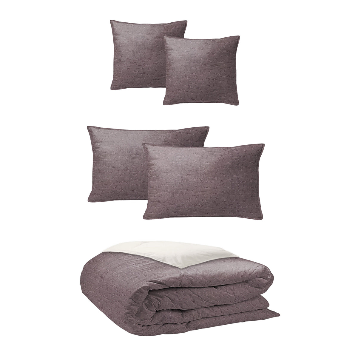 Nuha Plum Coverlet Set