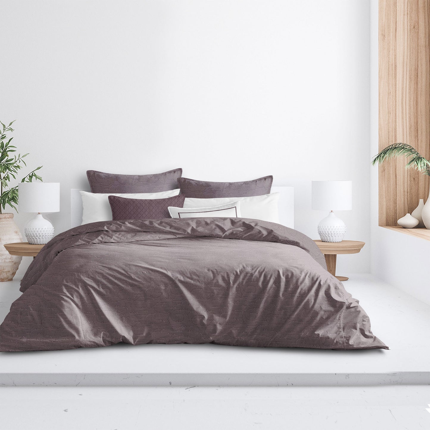 Nuha Plum Duvet Cover Set