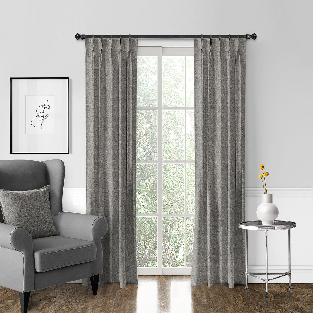 Payson Shadow Pinch Pleat Drapes