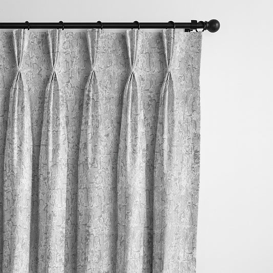 Perry Silver Pinch Pleat Drapes