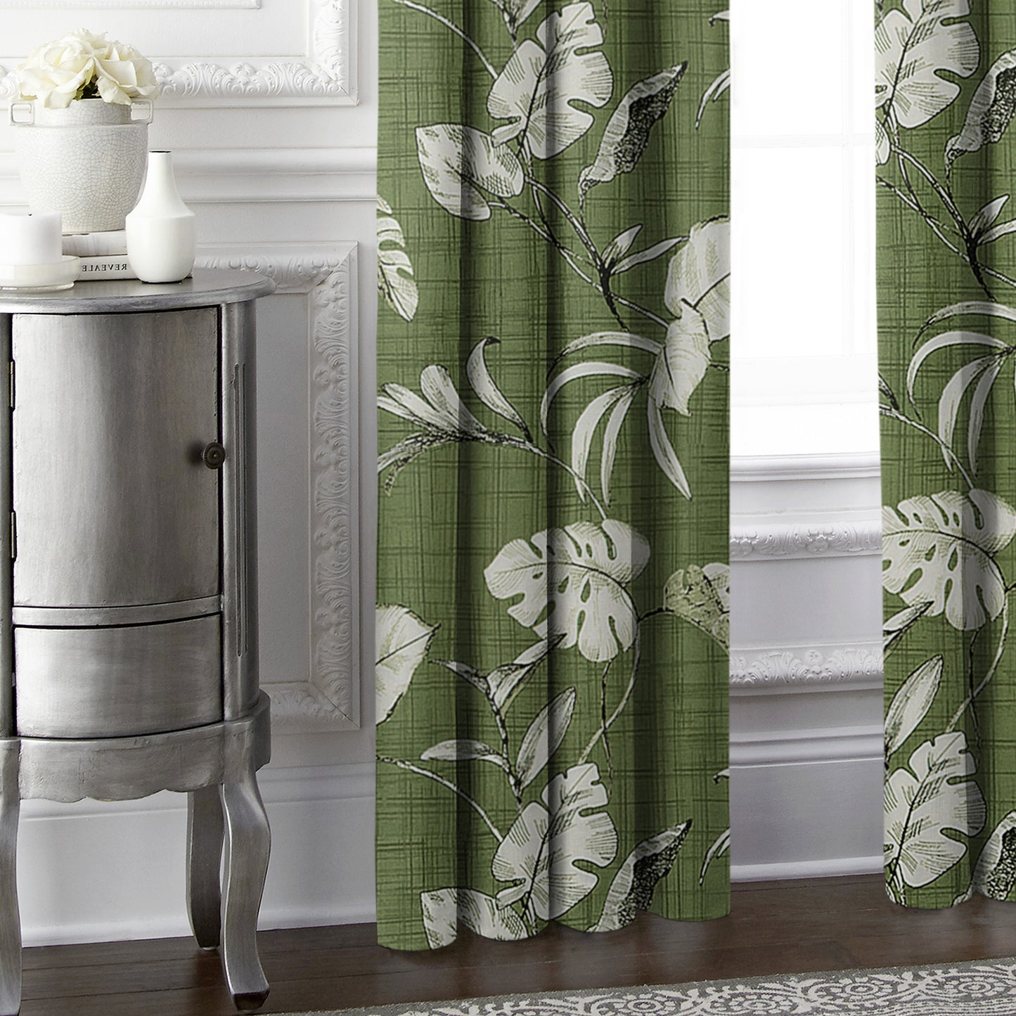 Tropez Green Pole Top Drapes