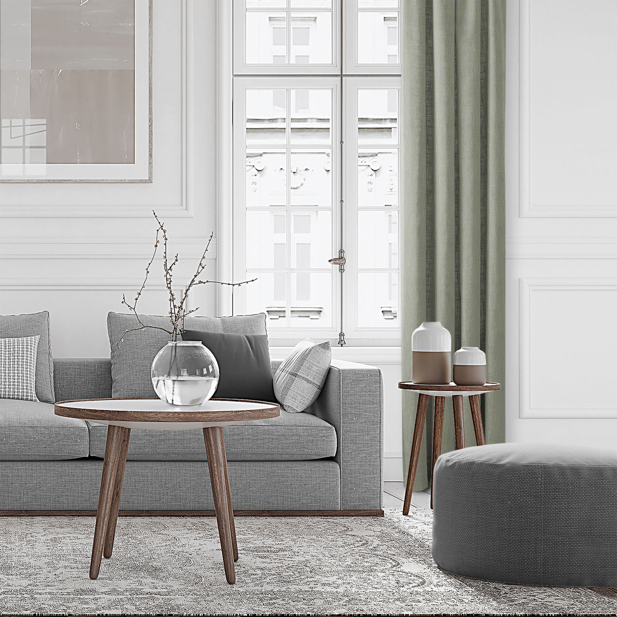 Rania Meadow Pinch Pleat Drapes