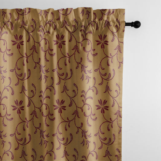 Rima Copper Cranberry Pole Top Drapes