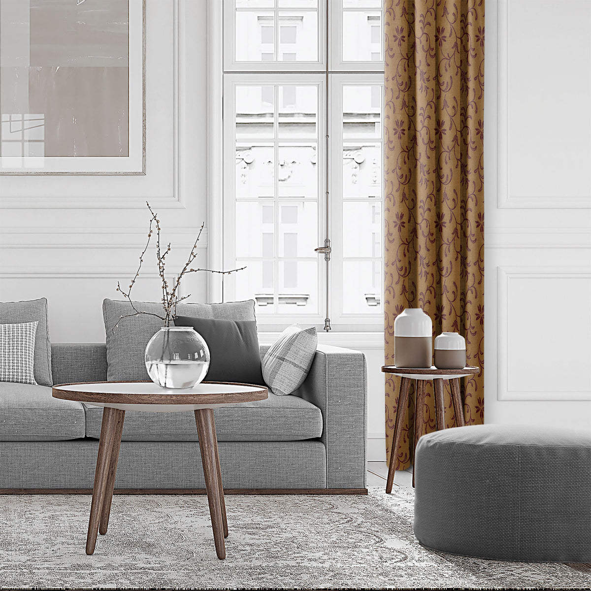 Rima Copper Cranberry Pole Top Drapes