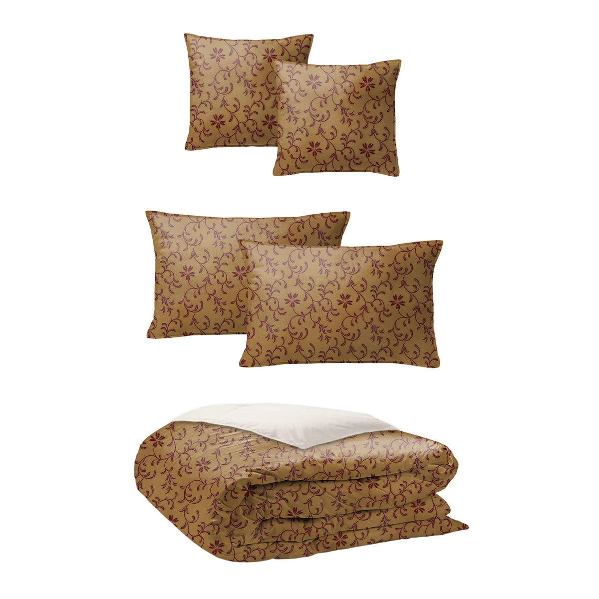 Rima Copper Cranberry Duvet Cover Set