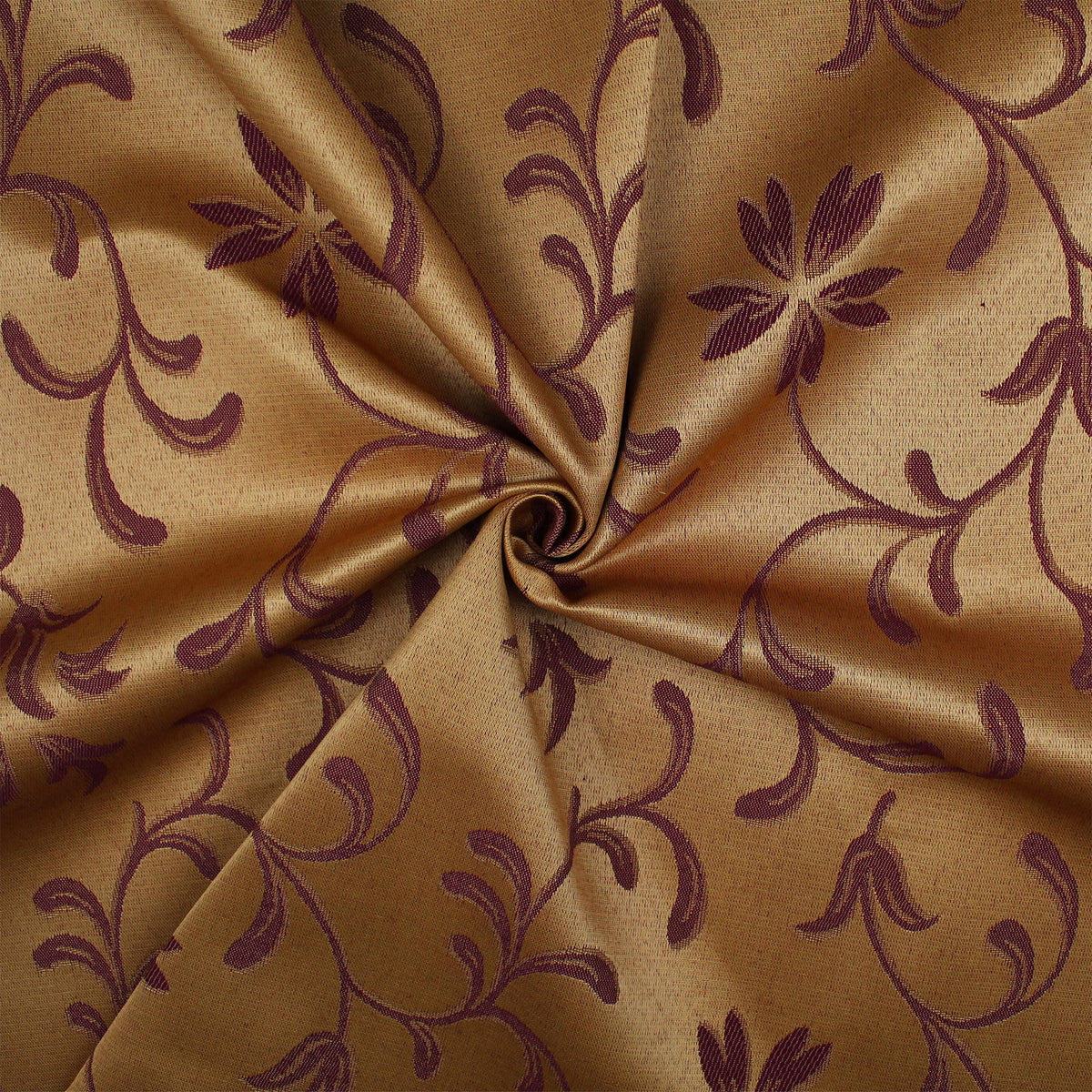 Rima Copper Cranberry Pinch Pleat Drapes
