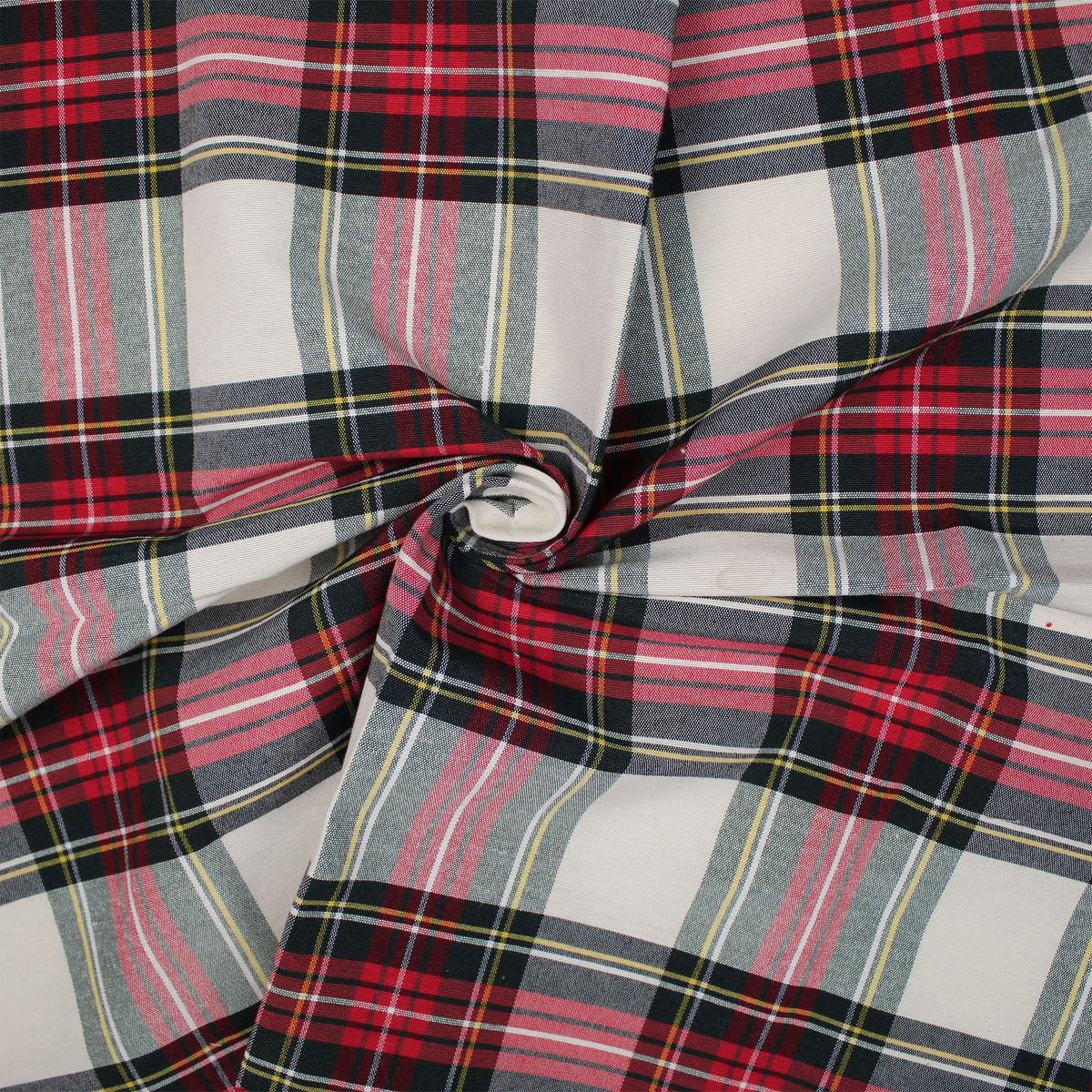 Royal Plaid Ivory-Red Duvet Cover Set