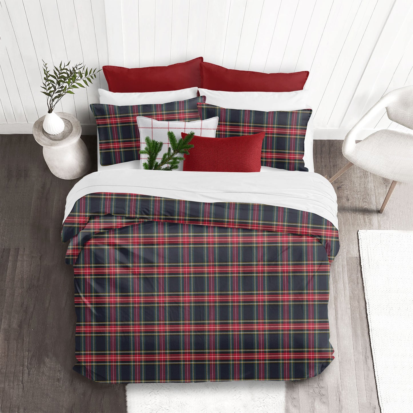 Royal Plaid Navy Comforter Set