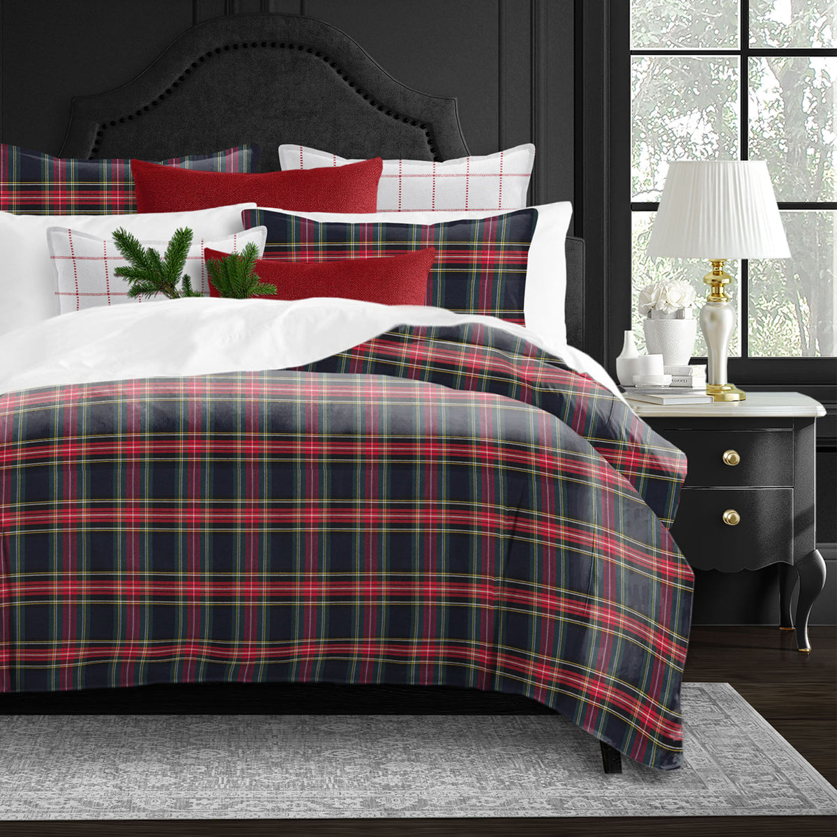 Royal Plaid Navy Duvet Cover Set