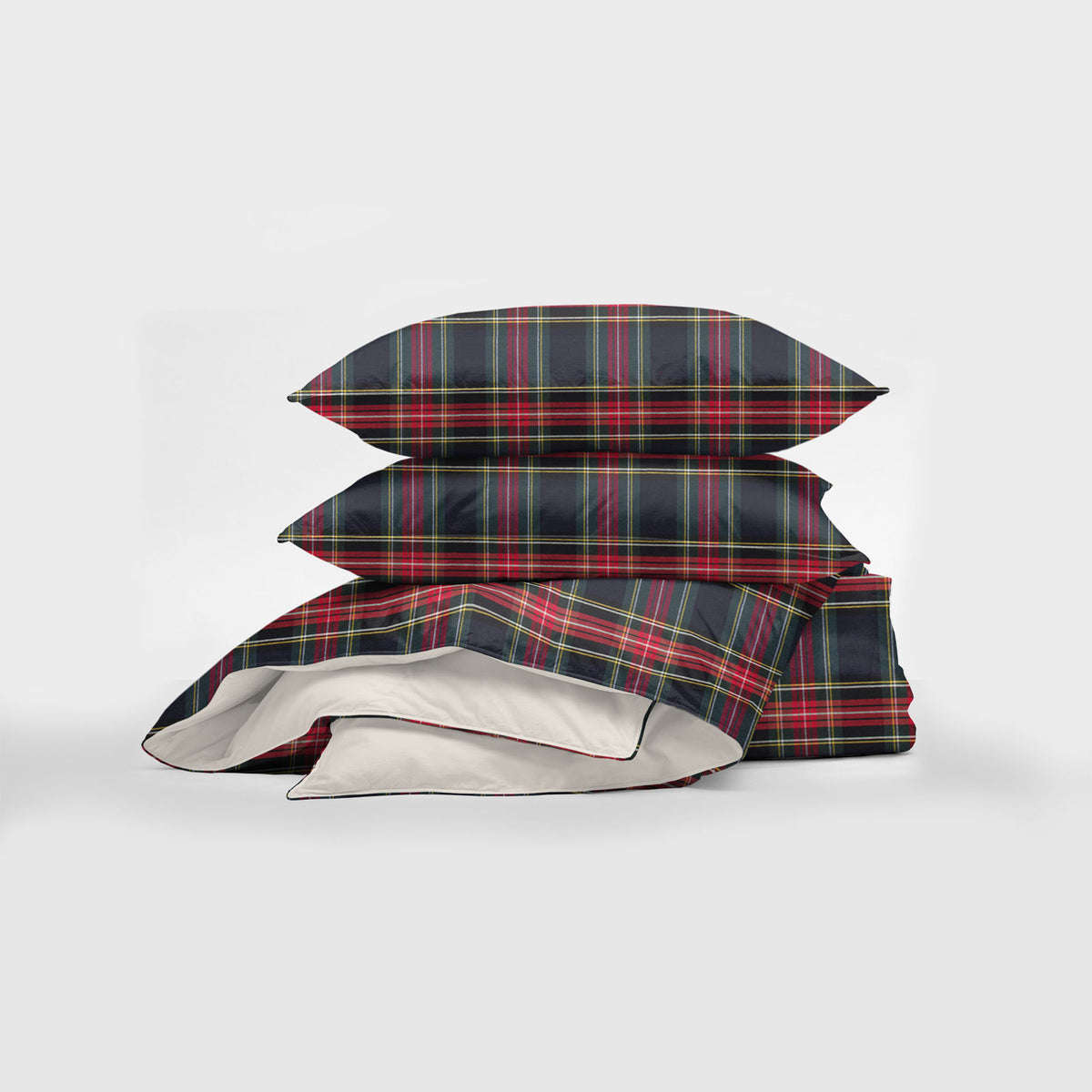 Royal Plaid Navy Duvet Cover Set