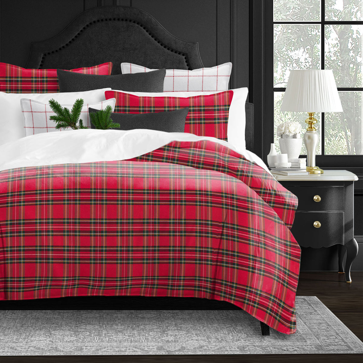 Royal Plaid Red Comforter Set