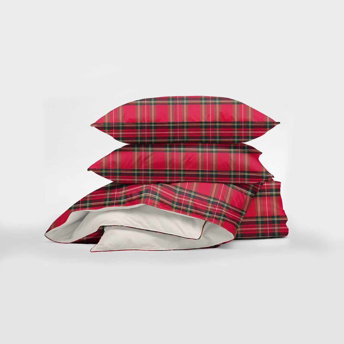Royal Plaid Red Comforter Set
