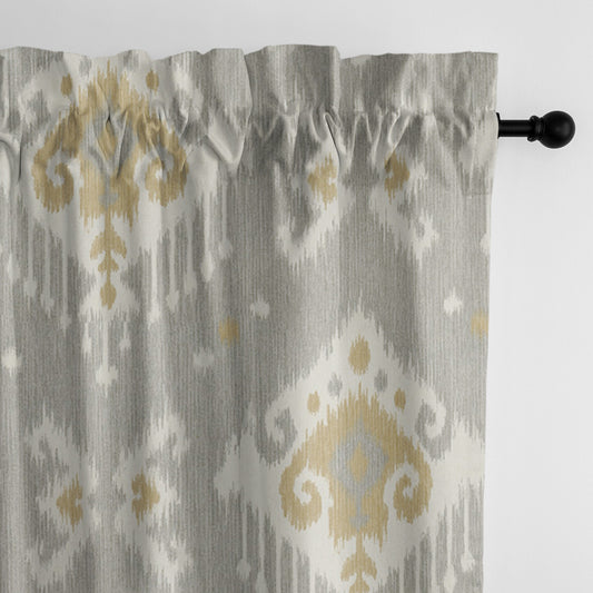 Mahal Gray Pole Top Drapes