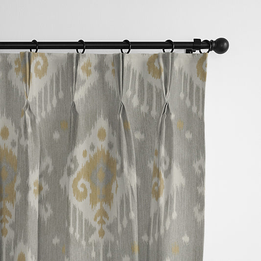 Mahal Gray Pinch Pleat Drapes