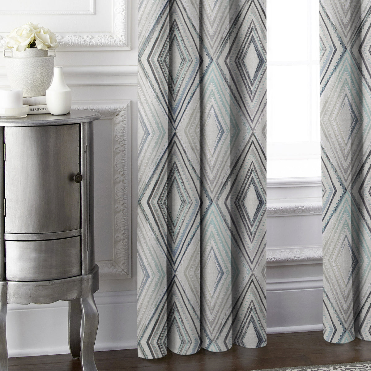 Sloane Seabreeze-Ivory Pole Top Drapes