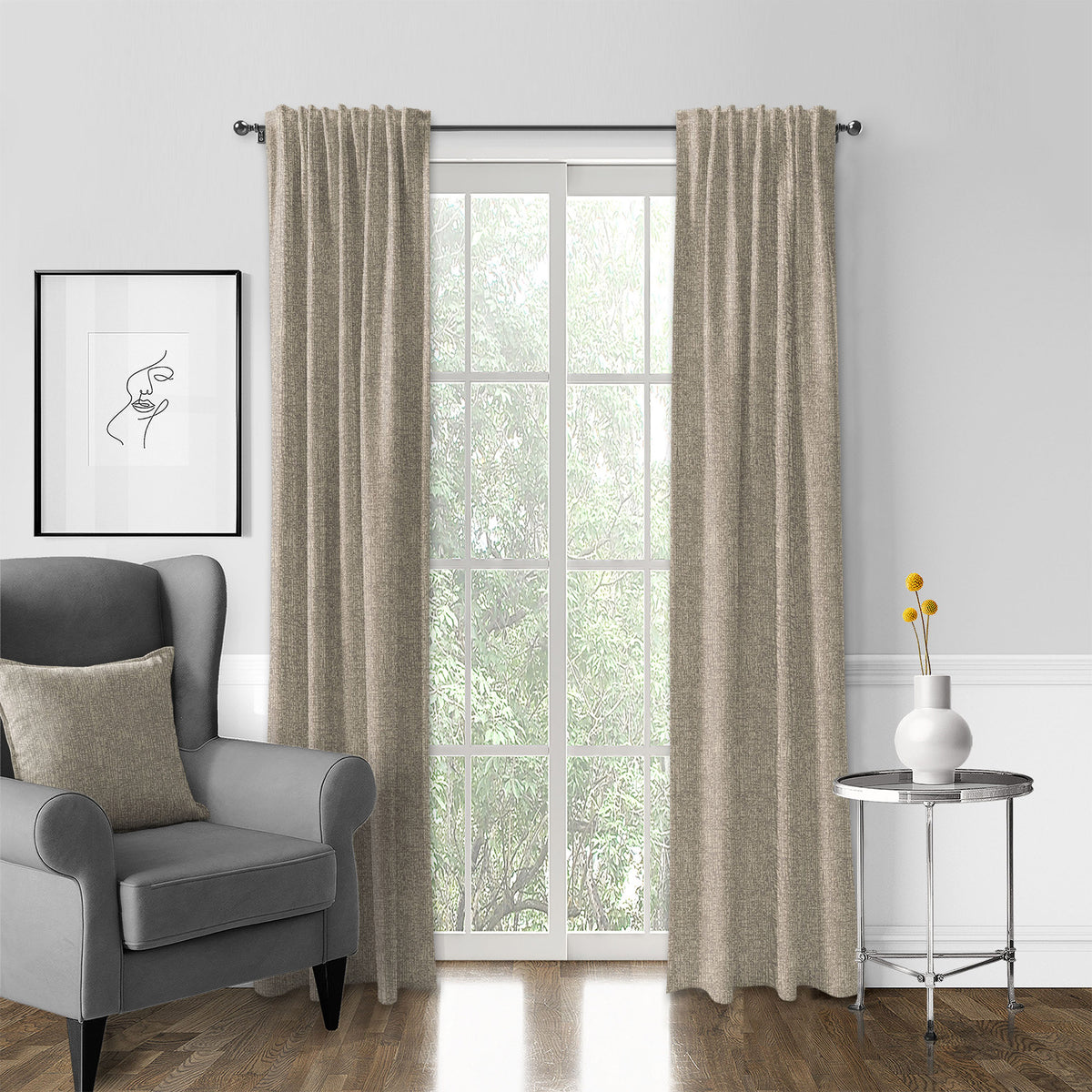 Stonewall Wheat Pole Top Drapes