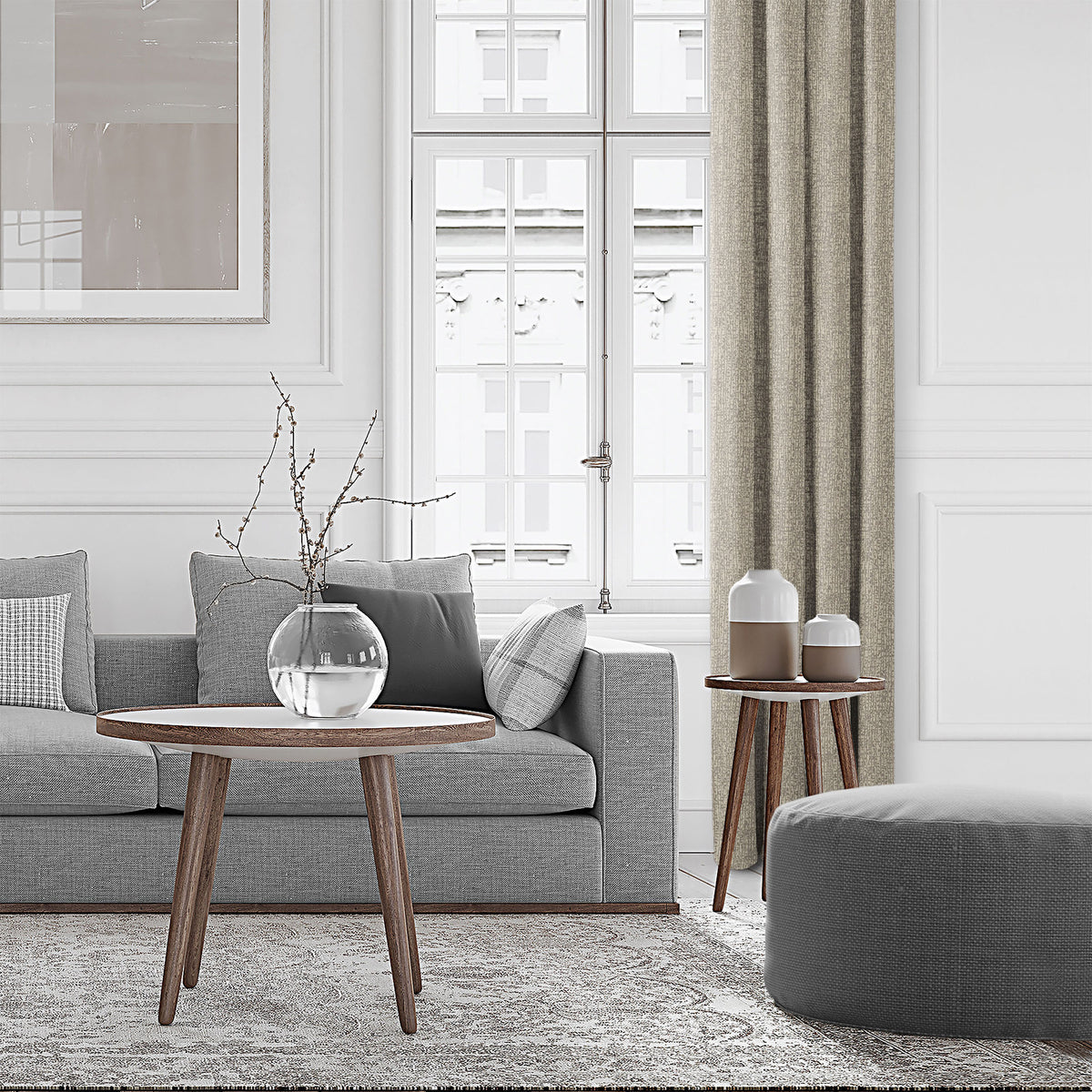 Stonewall Wheat Pinch Pleat Drapes