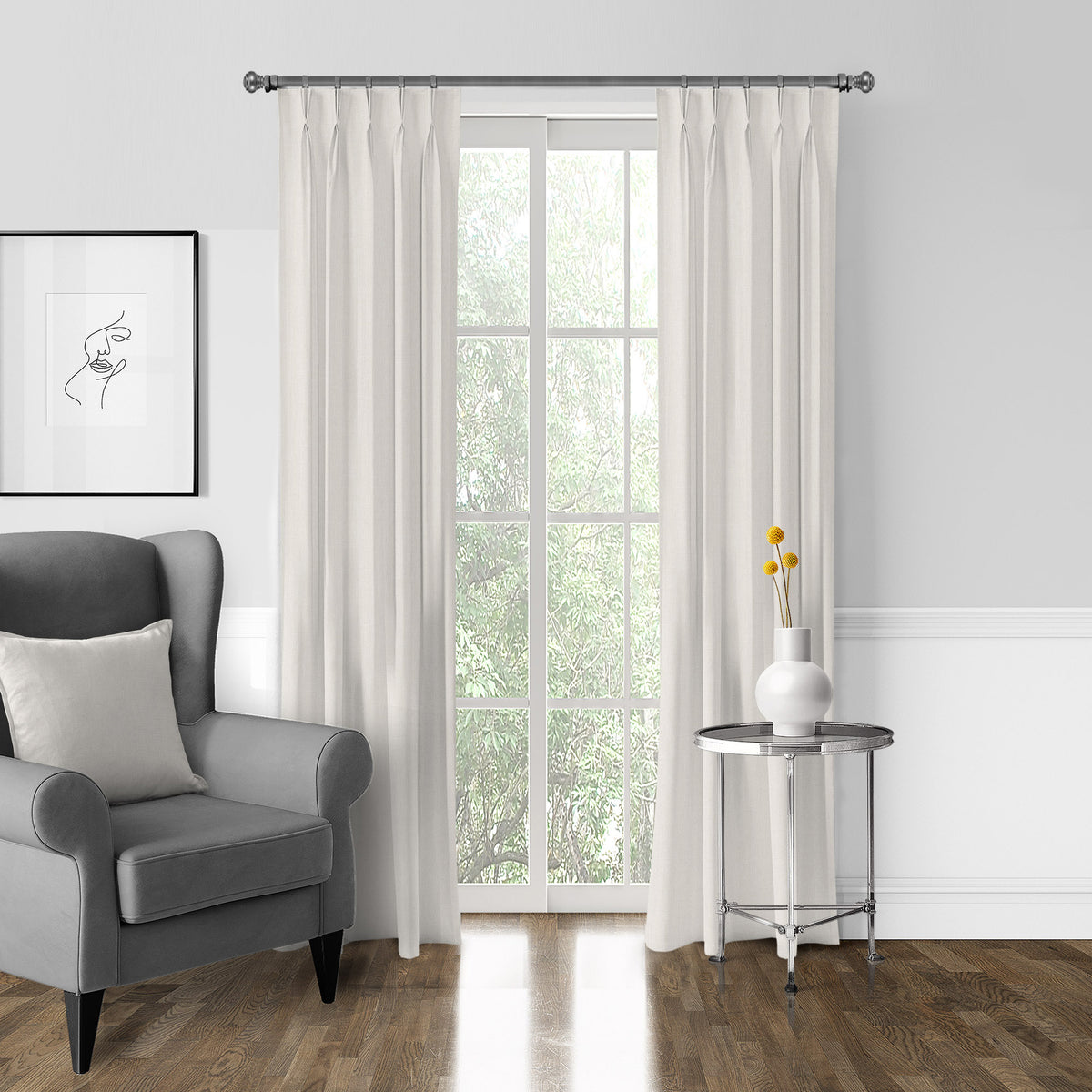 Sutton Pearl Pinch Pleat Drapes