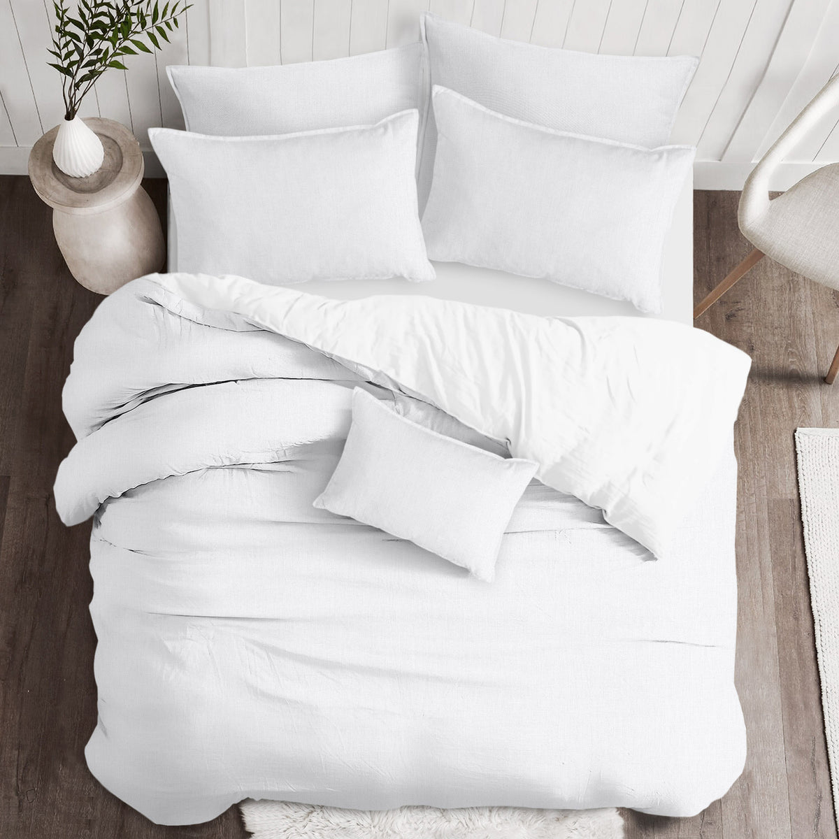 Sutton White Coverlet Set