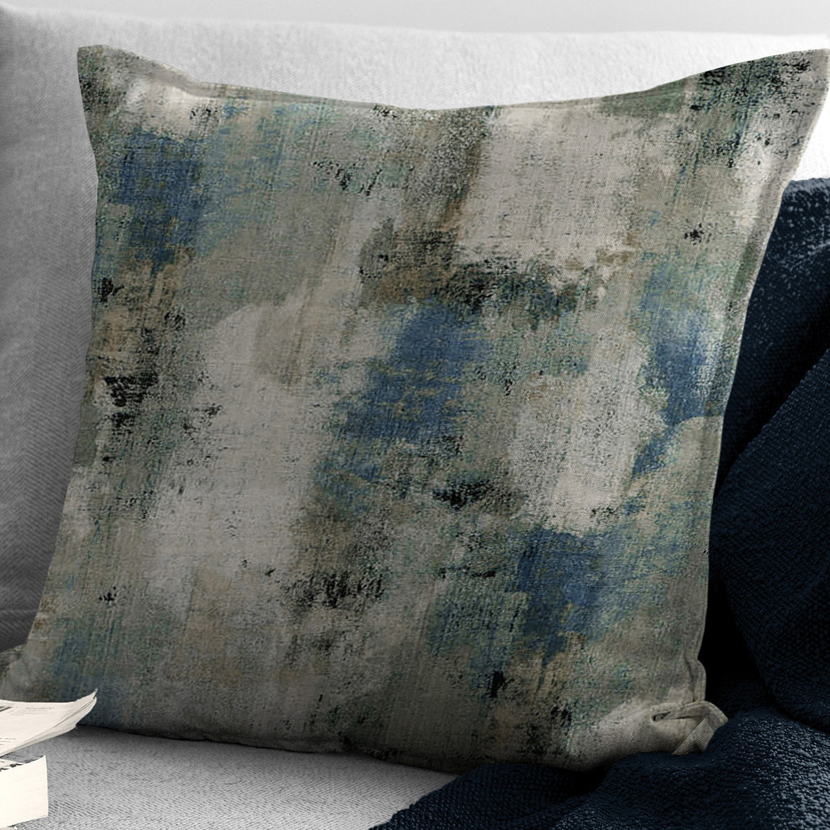 Thiago Linen Dark Denim Blue Decorative Pillows