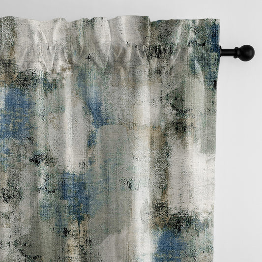 Thiago Linen Dark Denim Blue Pole Top Drapes